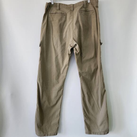 Wranger Relaxed Fit khaki tan cargo pocket pants mens size 36x34 READ - Picture 4 of 7